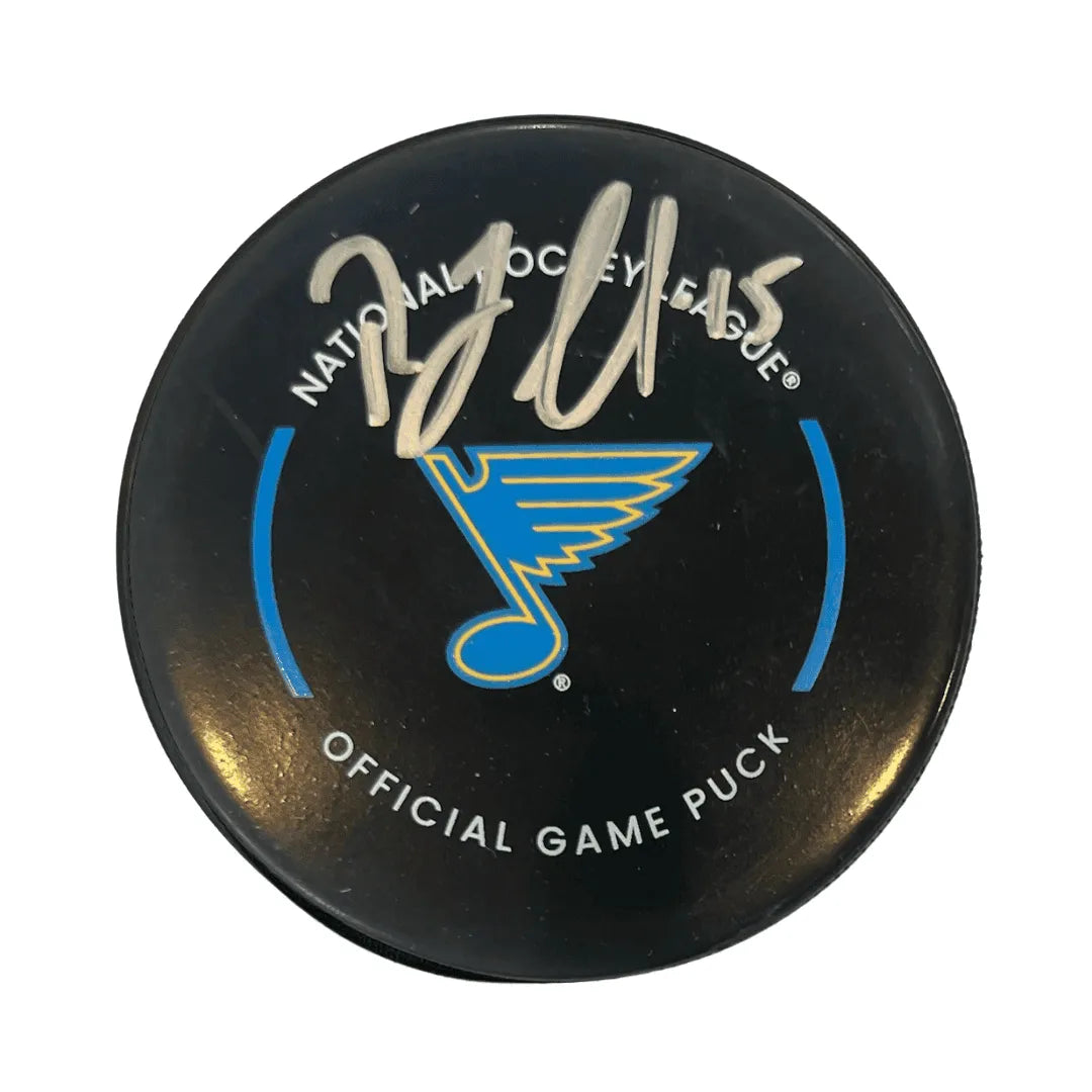 Robby Fabbri St Louis Blues Autographed Official Game Puck - JSA COA