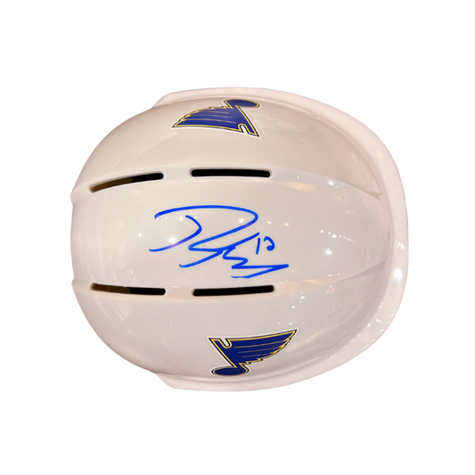 Robert Thomas St Louis Blues Autographed St Louis Blues Mini Replica White Helmet - JSA COA