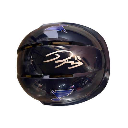 Robert Thomas St Louis Blues Autographed St Louis Blues Mini Replica Blue Helmet - JSA COA
