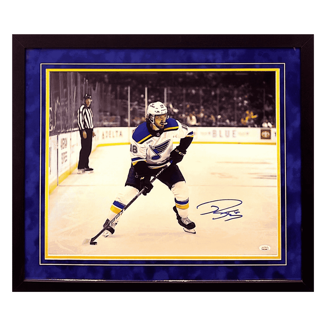 Robert Thomas St Louis Blues Autographed Framed 16x20 Photo - JSA COA