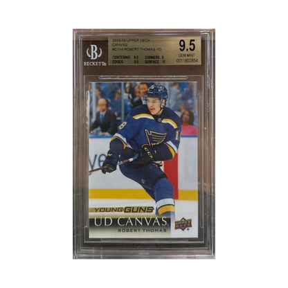Robert Thomas BGS 9.5 2018-19 Upper Deck Canvas Young Guns Hockey Rookie Card
