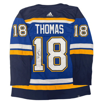 Robert Thomas St Louis Blues Autographed Adidas Home Jersey - Fan Cave COA