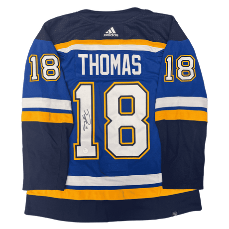 Robert Thomas St Louis Blues Autographed Adidas Home Jersey - Fan Cave COA