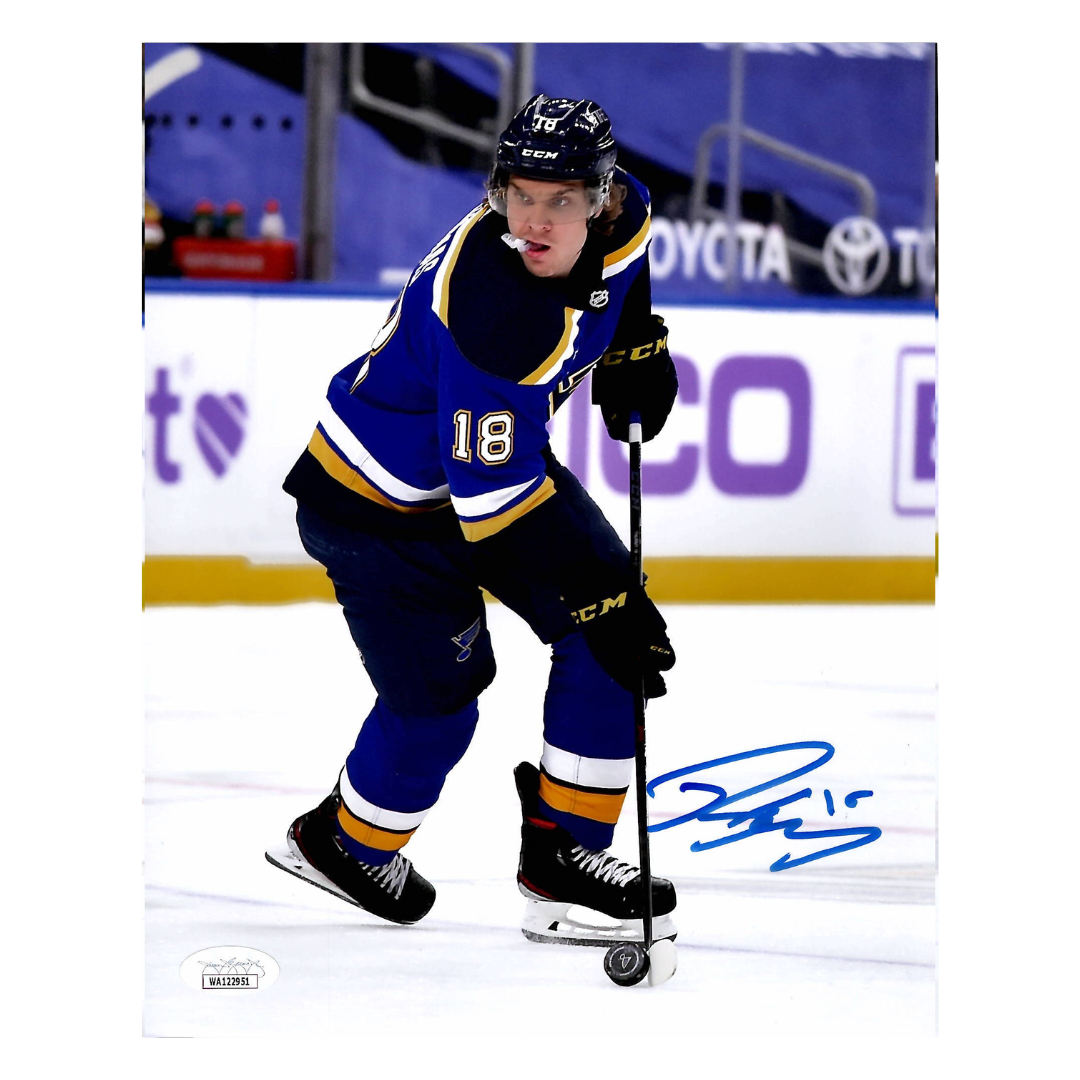 Robert Thomas St Louis Blues Autographed Home Uniform Photo - JSA COA