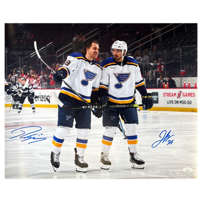 Robert Thomas & Jordan Kyrou St Louis Blues Dual Autographed 16x20 Photo - JSA COA