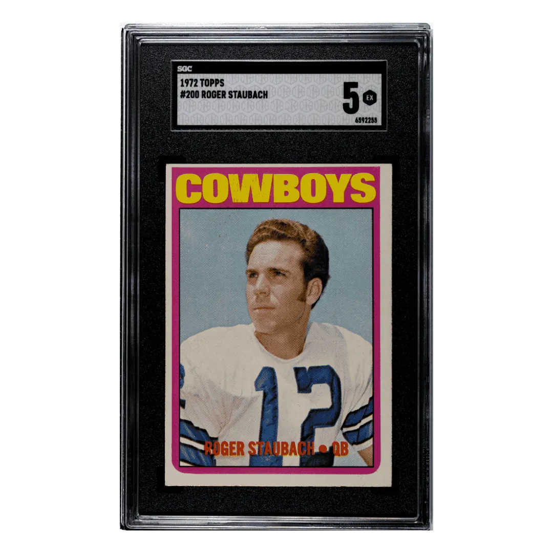 Roger Staubach SGC 5 1972 Topps Rookie Card #200