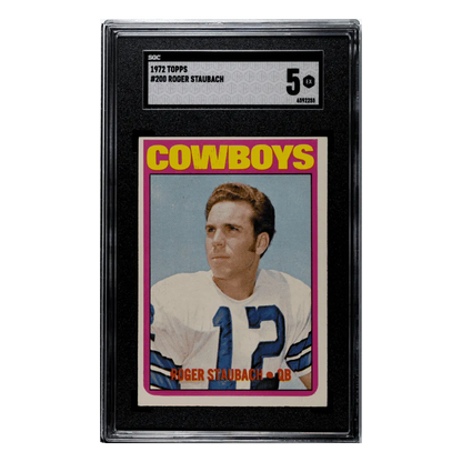 Roger Staubach SGC 5 1972 Topps Rookie Card #200