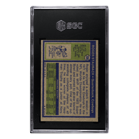 Roger Staubach SGC 5 1972 Topps Rookie Card #200