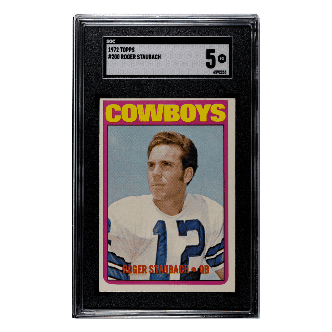 Roger Staubach SGC 5 1972 Topps Rookie Card #200