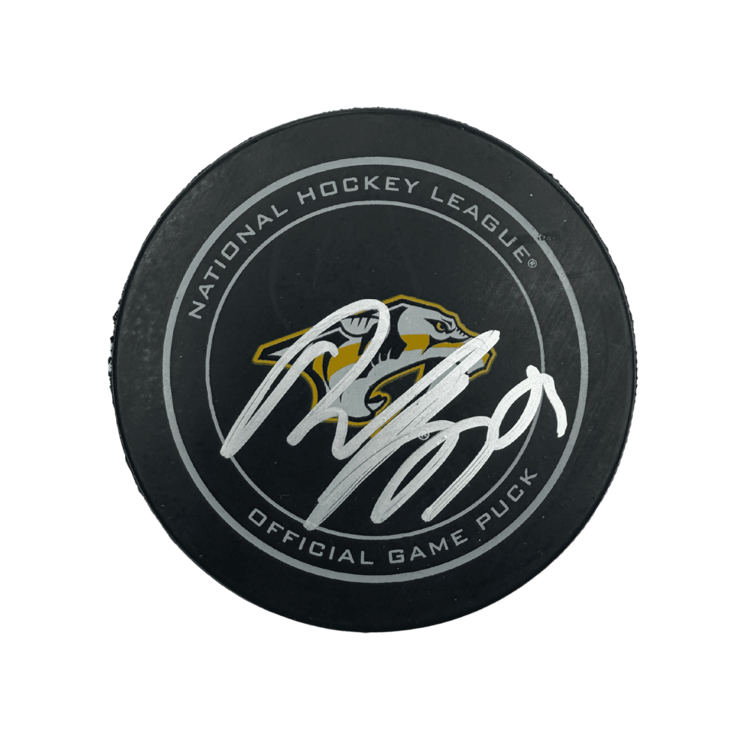 Roman Josi Nashville Predators Autographed Official Game Puck - Beckett COA
