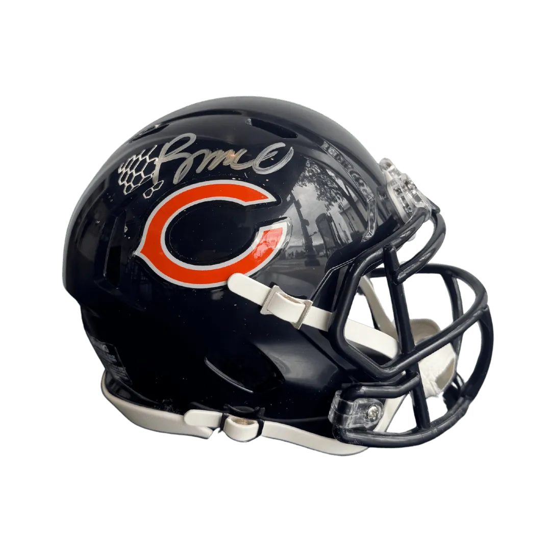 Rome Odunze Chicago Bears Autographed Mini Speed Helmet - Fanatics COA