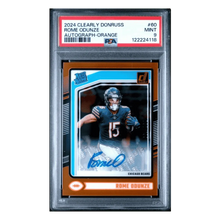 Rome Odunze PSA 9 2024 Clearly Donruss Autograph Orange #d/ 199 Card #60