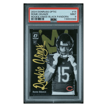 Rome Odunze PSA 9 2024 Panini Donruss Optic Rookie Kings Black Pandora #d/ 25 Card #14