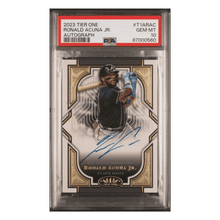 Ronald Acuna Jr PSA 10 2023 Topps Certified Tier One Autograph #d/75 Card #T1ARAC
