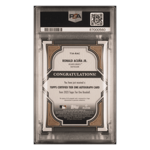Ronald Acuna Jr PSA 10 2023 Topps Certified Tier One Autograph #d/75 Card #T1ARAC