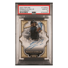 Ronald Acuna Jr PSA 10 2023 Topps Certified Tier One Autograph #d/75 Card #T1ARAC