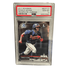 Ronald Acuna PSA 10 2017 Topps Bowman Prospects Chrome Card #BCP127
