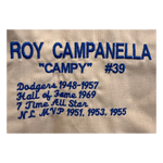 
Roy Campanella Brooklyn Dodgers Autographed Cooperstown Collection Stat Jersey - JSA LOA — Label