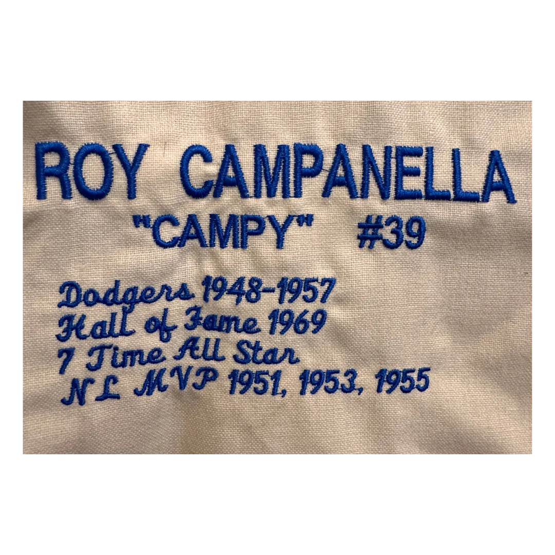 Roy Campanella Brooklyn Dodgers Autographed Cooperstown Collection Stat Jersey - JSA LOA