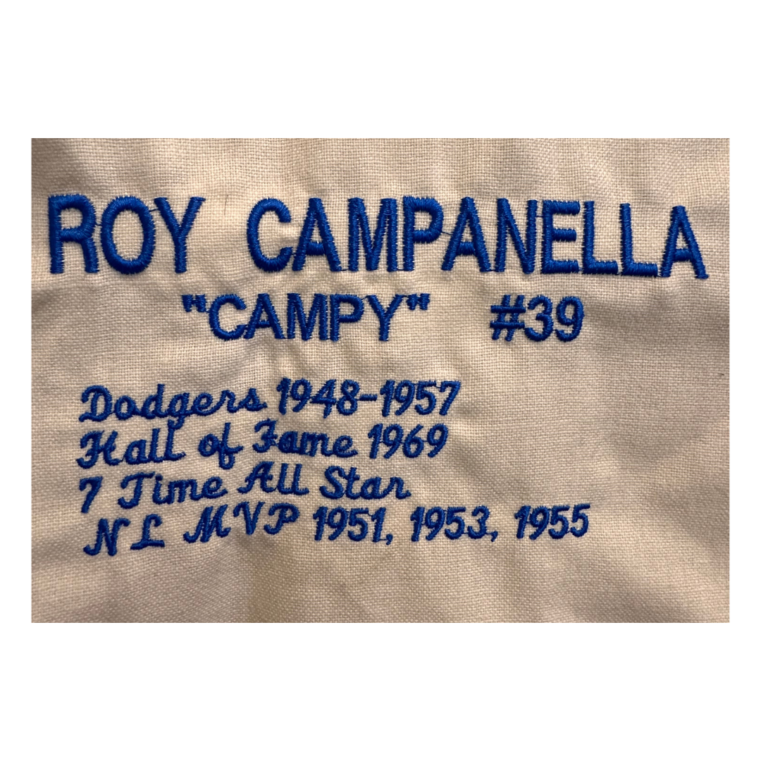 Roy Campanella Brooklyn Dodgers Autographed Cooperstown Collection Stat Jersey - JSA LOA