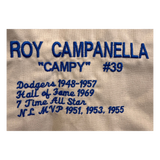 Roy Campanella Brooklyn Dodgers Autographed Cooperstown Collection Stat Jersey - JSA LOA