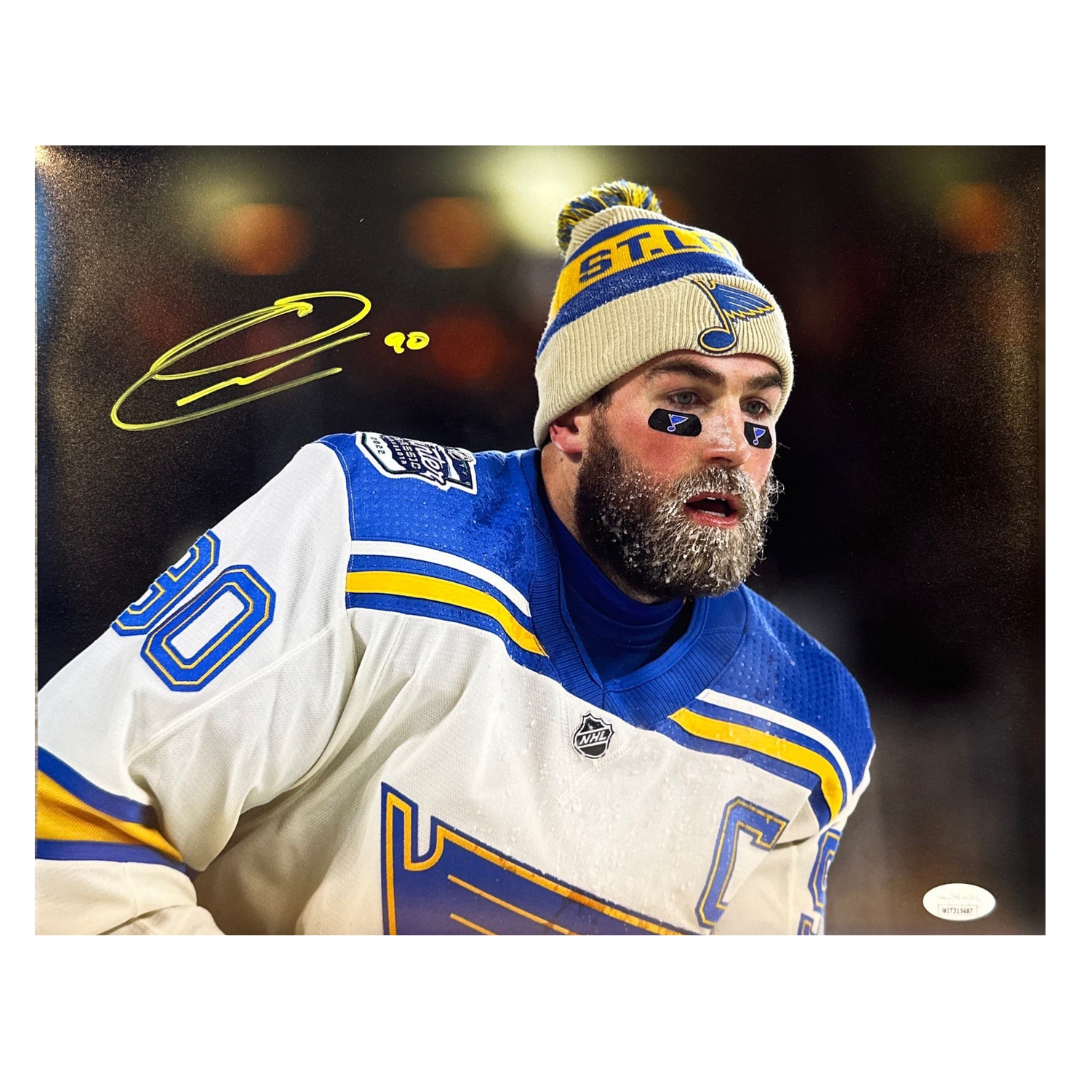 Ryan O'Reilly St Louis Blues Autographed 2022 Winter Classic Frozen Beard Photo - JSA COA
