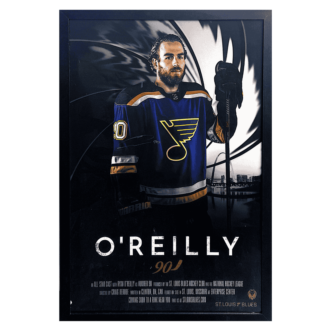 Ryan O'Reilly Framed St Louis Blues Autographed Movie Poster 26x38 - NO COA - RAFFLE