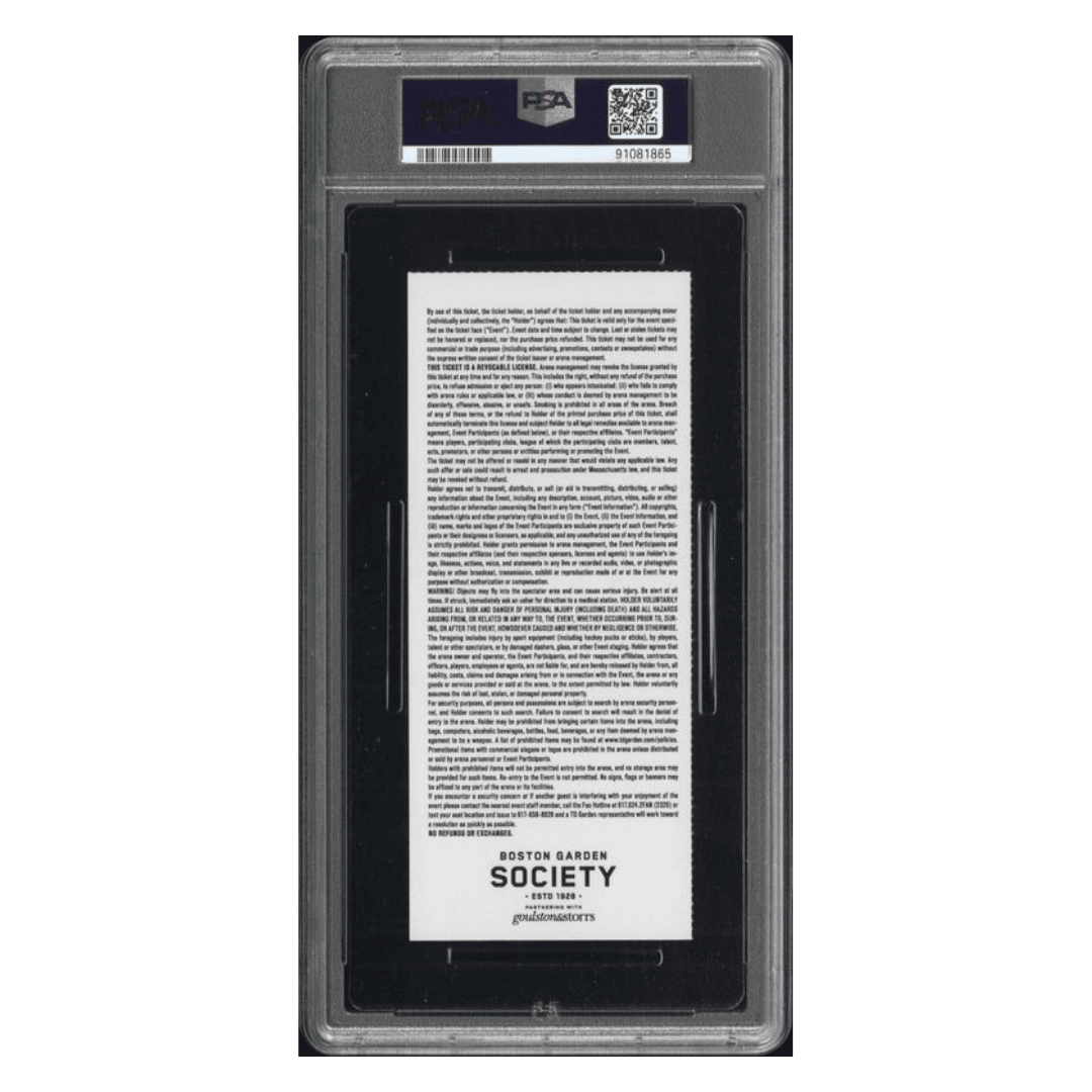 Ryan O'Reilly PSA 8 2019 Stanley Cup Final Games 7 St Louis Blues 1st Cup/MVP Ticket