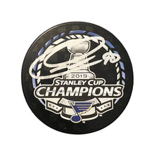 Ryan O'Reilly St Louis Blues Autographed 2019 Stanley Cup Champions Logo Puck - Beckett COA