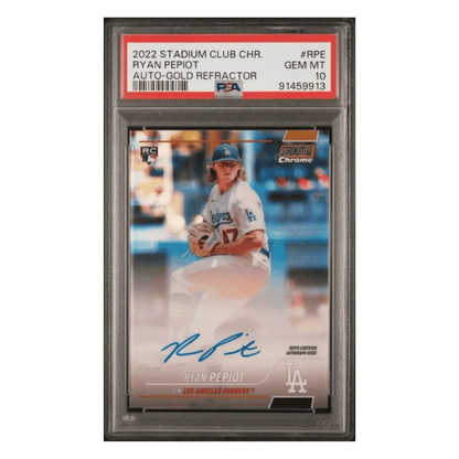 Ryan Pepiot PSA 10 2022 Stadium Club Chrome Auto Gold Refractor Card #RPE