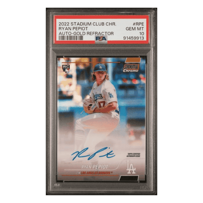 Ryan Pepiot PSA 10 2022 Stadium Club Chrome Auto Gold Refractor Card #RPE