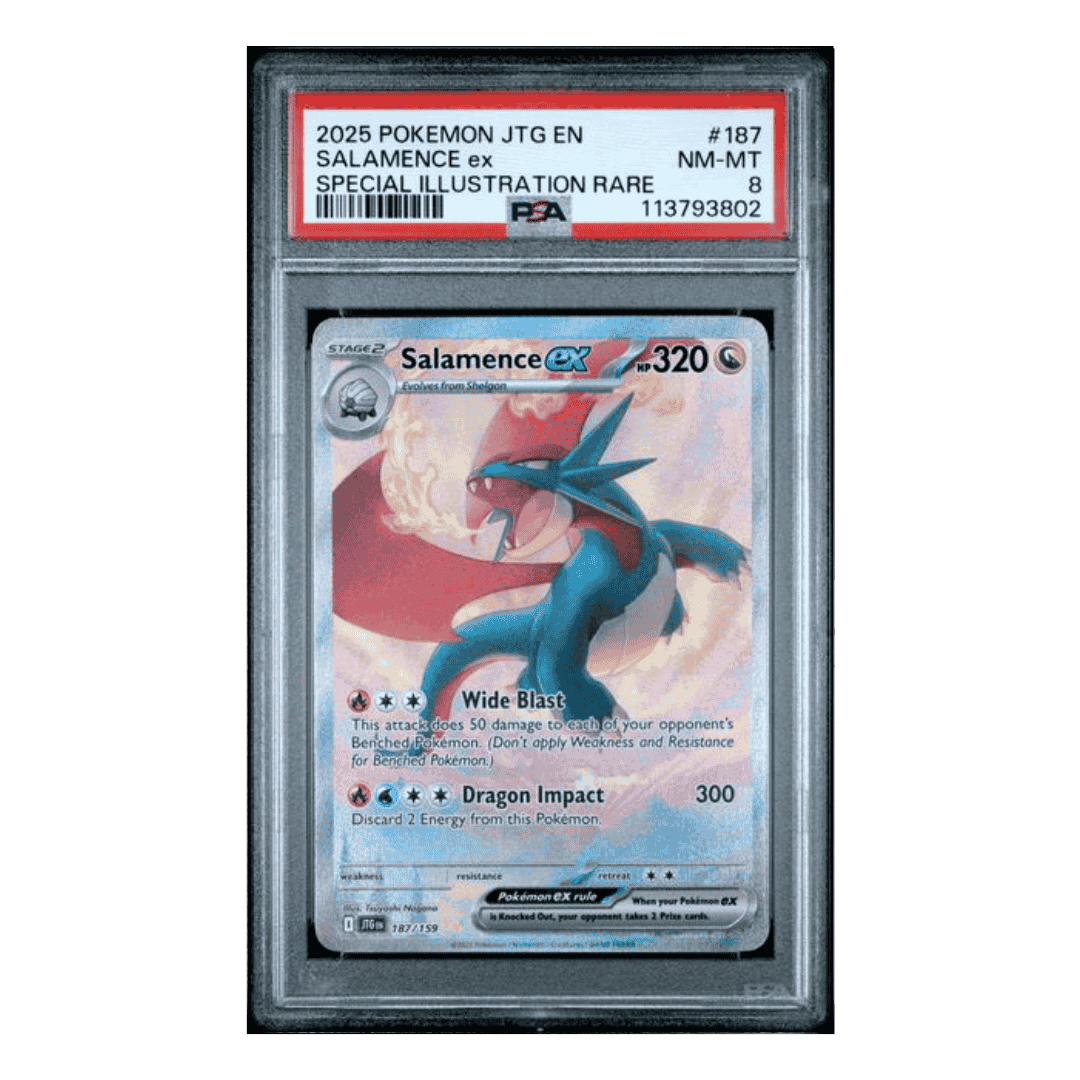 Salamence ex PSA 8 2025 Pokemon Journey Together Special llustrations Rare Card #187