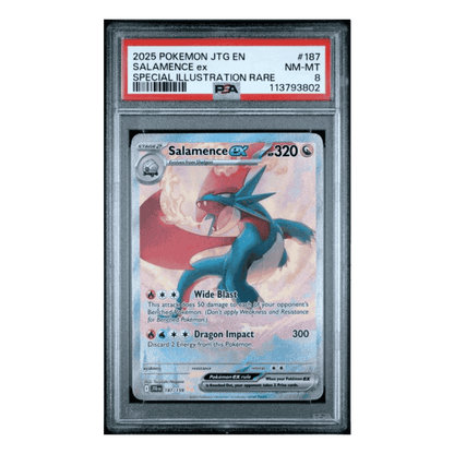 Salamence ex PSA 8 2025 Pokemon Journey Together Special llustrations Rare Card #187