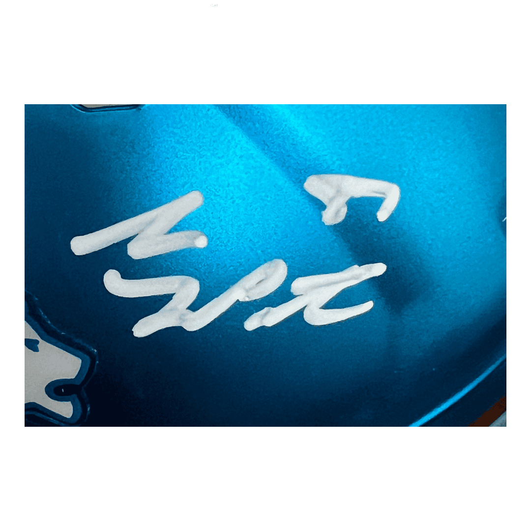 Sam LaPorta Detroit Lions Autographed 2023 Alternate Mini Speed Helmet - Beckett COA