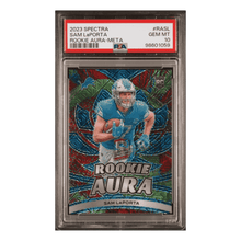 Sam LaPorta PSA 10 2023 Panini Spectra Rookie Aura - Meta #d/25 Card #RASL