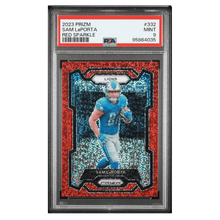 Sam LaPorta PSA 9 2023 Panini Prizm Red Sparkle Rookie RC Card #332
