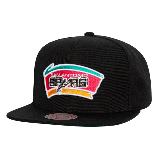 San Antonio Spurs Mitchell and Ness Core HWC Black Snapback Hat
