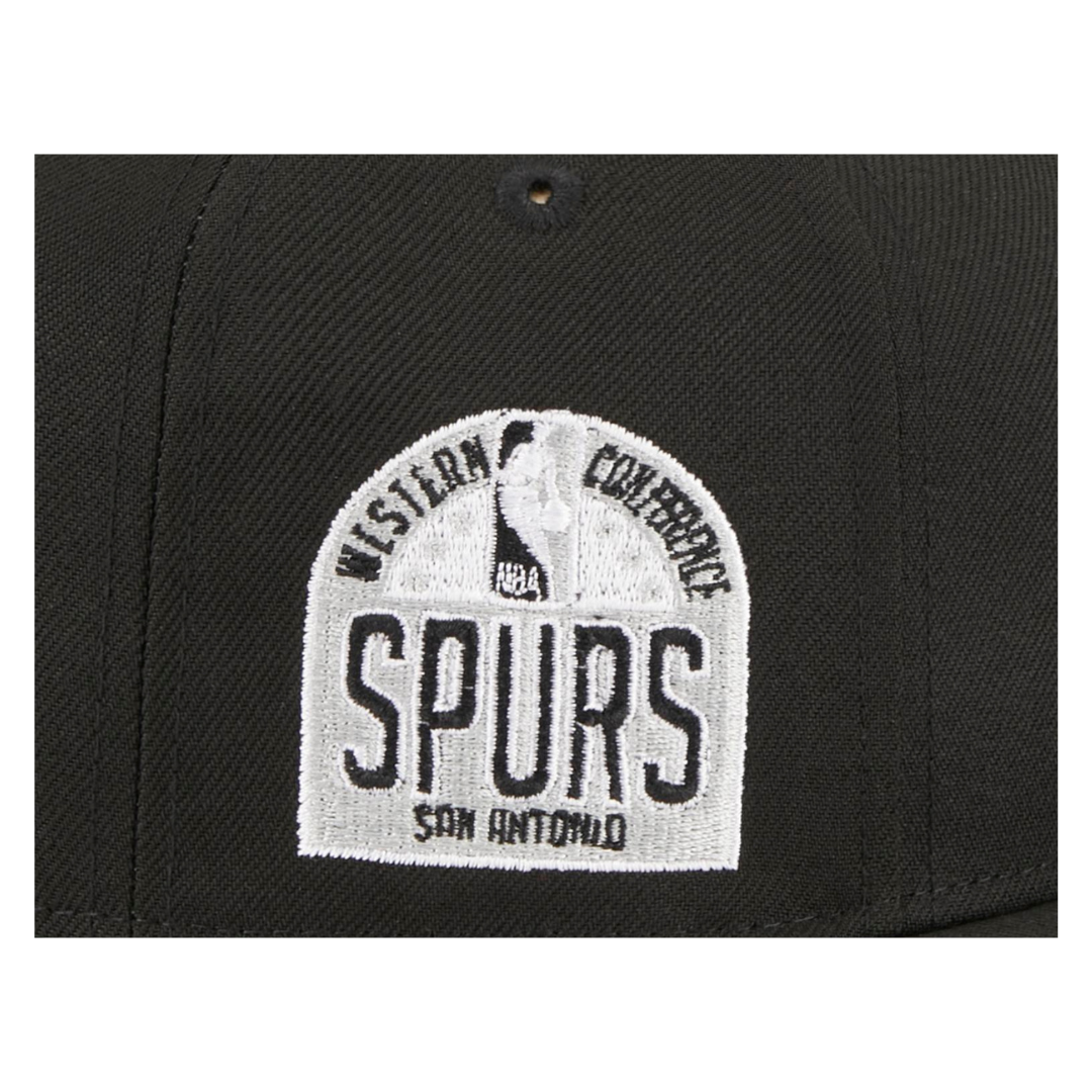 San Antonio Spurs Western Conference Patch New Era Black 9FIFTY Adjustable Snapback Hat