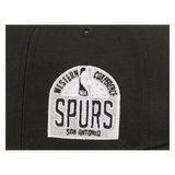 San Antonio Spurs Western Conference Patch New Era Black 9FIFTY Adjustable Snapback Hat