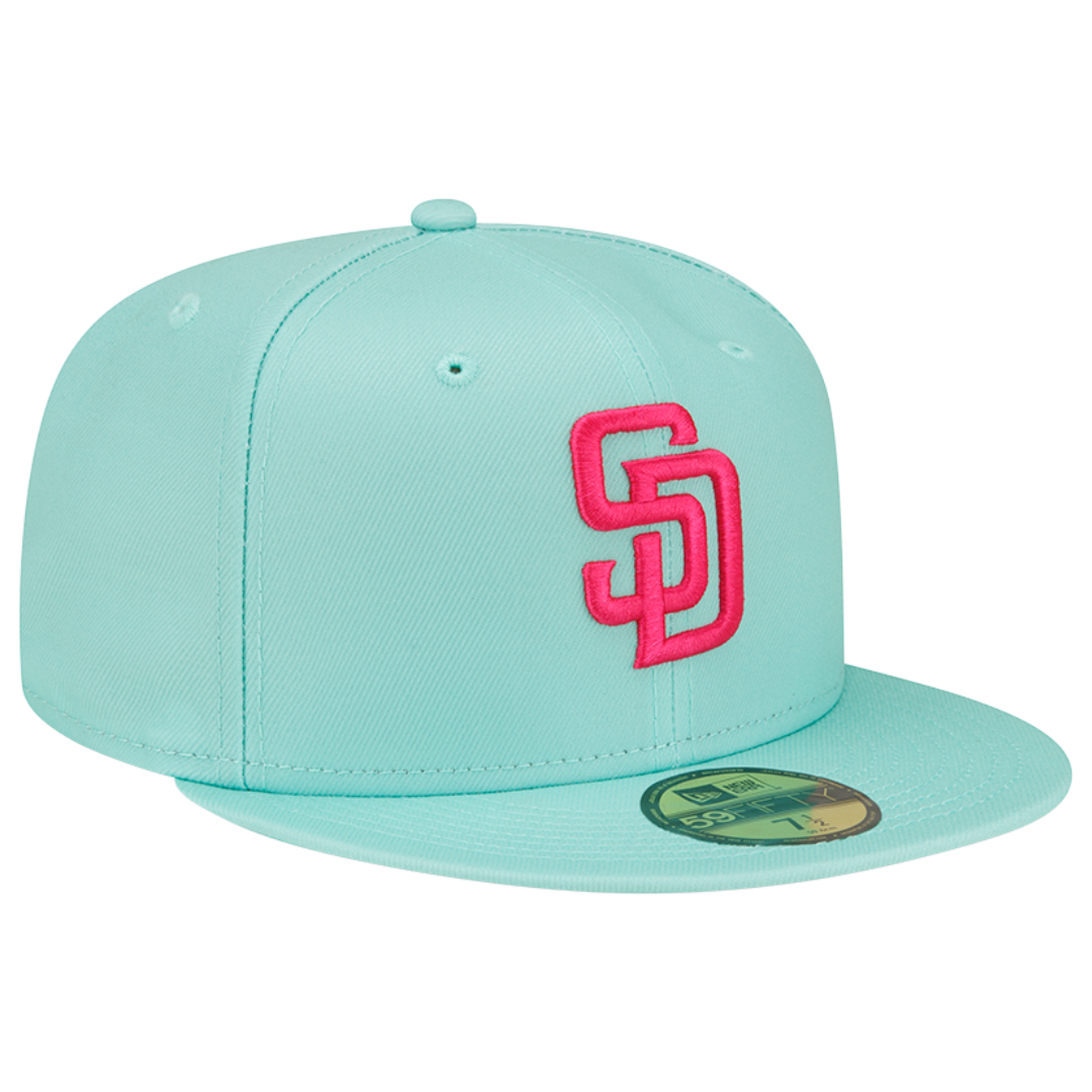 San Diego Padres City Connect New Era Teal/Hot Pink 59FIFTY Fitted Hat