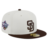 San Diego Padres Retro 1998 World Series Patch New Era Stone/Brown 59FIFTY Fitted Hat