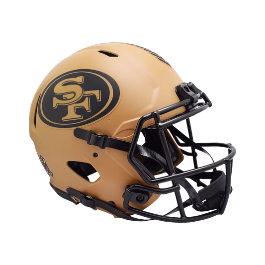 San Francisco 49ers 2023 Salute to Service Speed Riddell Mini Football Helmet