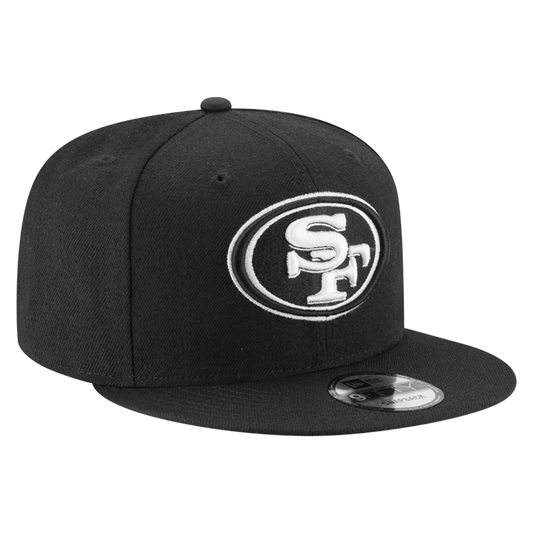 San Francisco 49ers Black and White 9FIFTY Snapback Hat