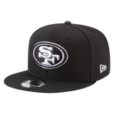 San Francisco 49ers Black & White Logo New Era 9FIFTY Adjustable Snapback Hat
