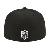 Kansas City Chiefs Side Patch New Era Black & White Logo 59FIFTY Fitted Hat