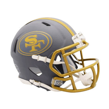 San Francisco 49ers Slate Speed Riddell Mini Football Helmet
