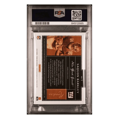 Saquon Barkley PSA 9 2018 Panini One Patch Autograph Bronze #49/ 49 Card #5
