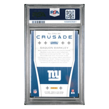 Saquon Barkley PSA 9 2018 Panini Rookies & Stars Crusade Card #CRU32
