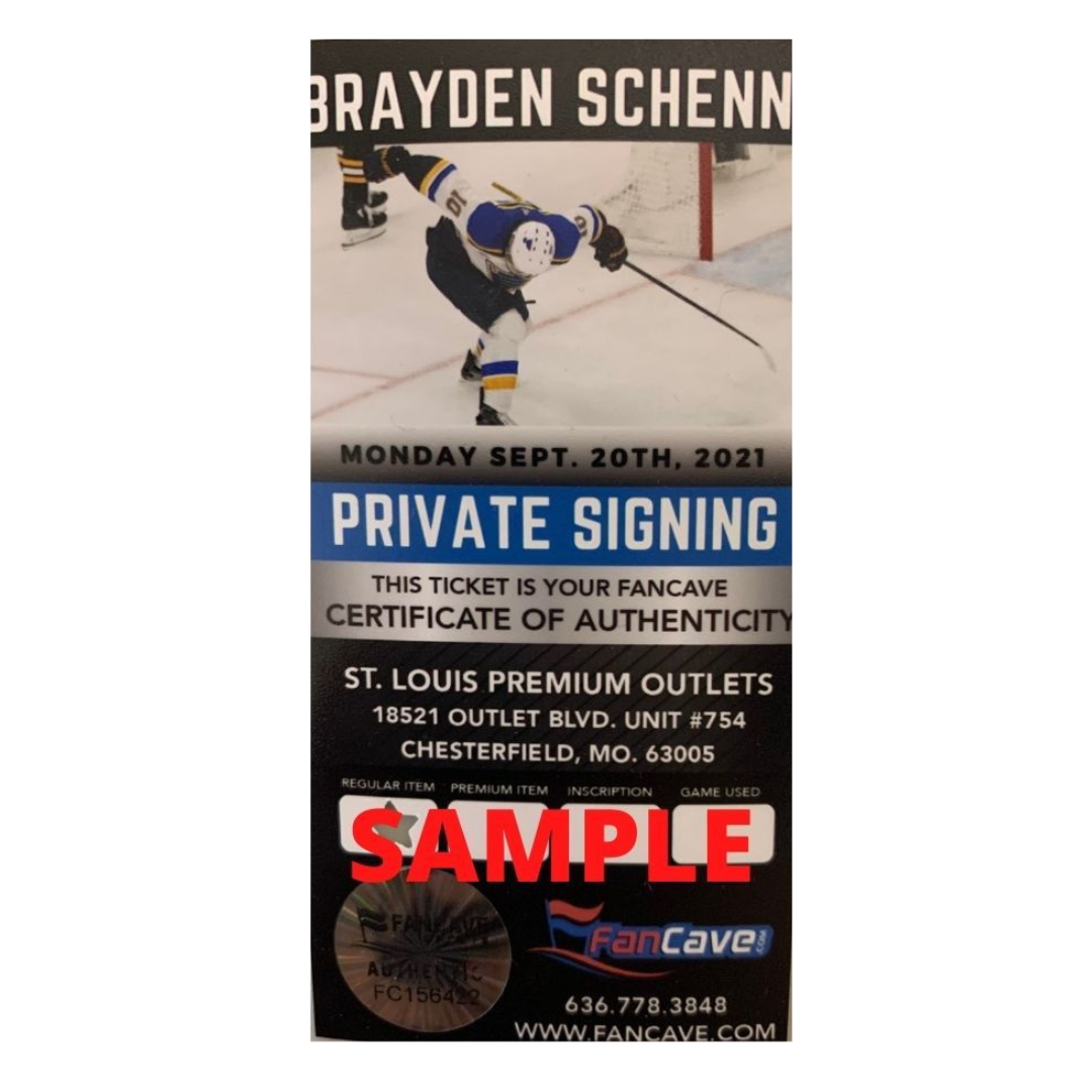Brayden Schenn St Louis Blues Autographed Away 8x10 Photo - Fan Cave COA