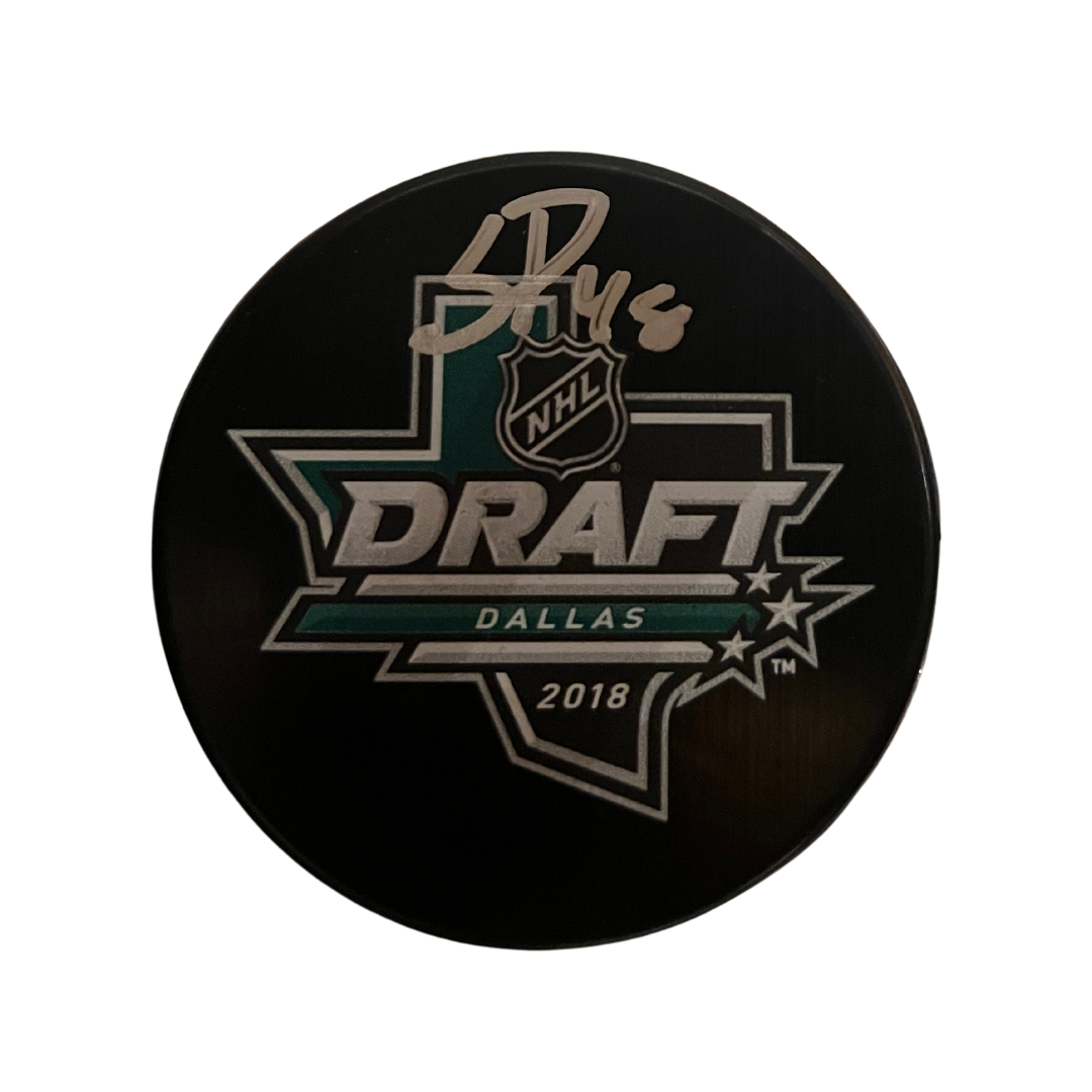 Scott Perunovich St Louis Blues Autographed 2018 NHL Draft Puck - Fan Cave COA